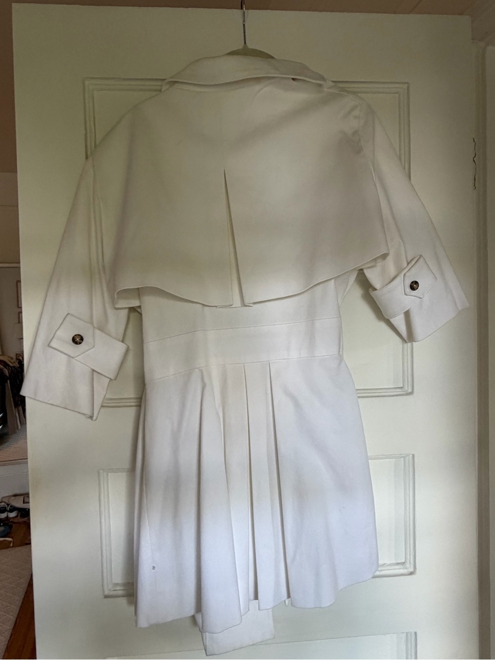 Pearl by Lela Rose Trench Coat with Pleated Back